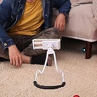 Vista 3 de Flexible Long Arms Stand Clip Holder,Hanging on Neck Universal Lounger's Bracket for Mobile Phone Tablet PC Desktop(Black)