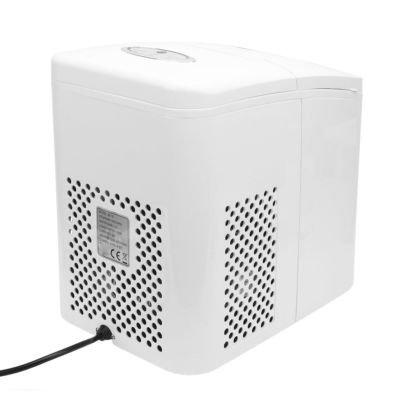 Annadue Pequeño Fabricante de Hielo, Máquina de Hielo de Encimera Portátil, Máquina Redonda de Fabricantes de Hielo, Automático Completo, Ahorro de Espacio, para Hogar, Cocina, (Enchufe