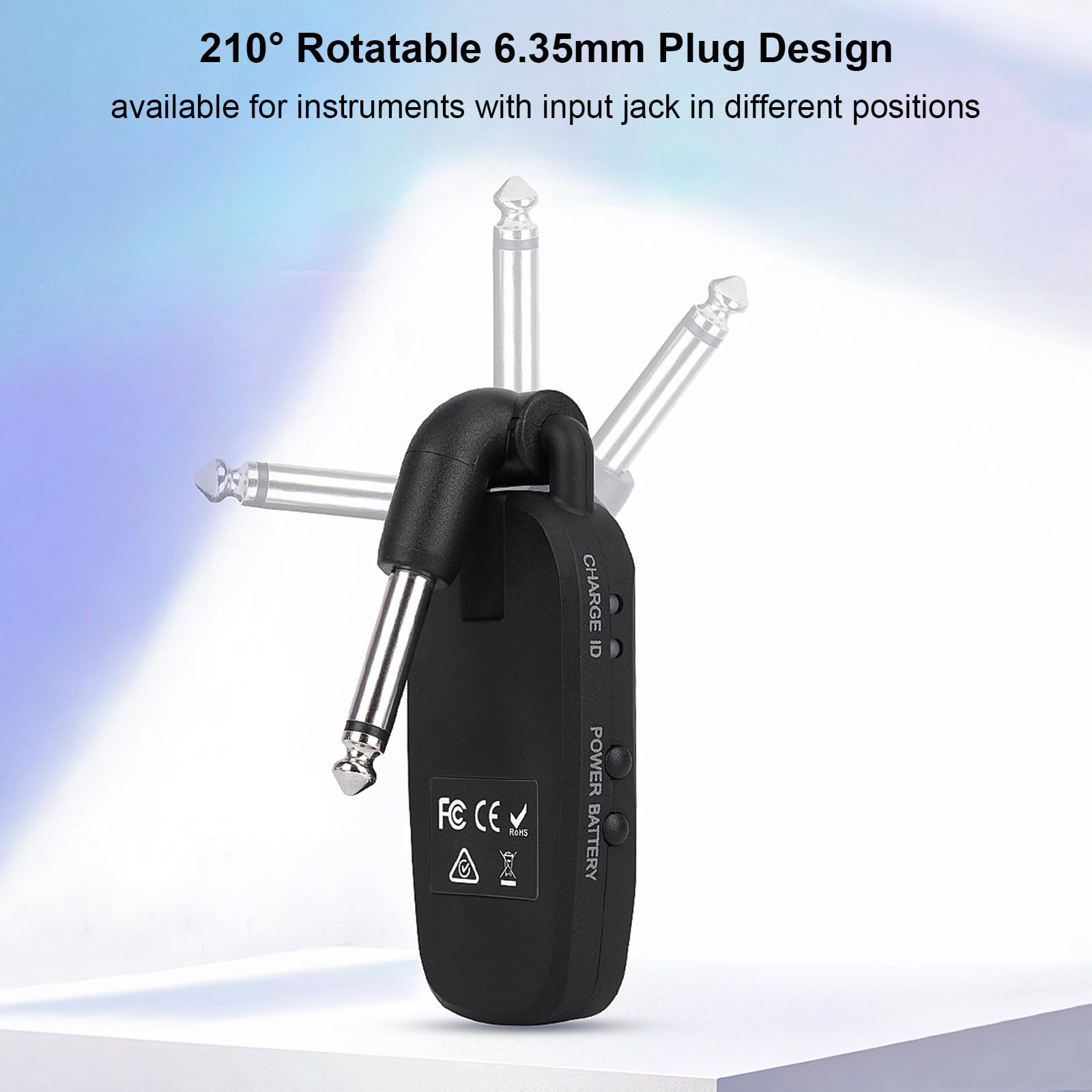 Système de transmission, système sans fil professionnel sans fil 2,4 G pour guitare, basse, émetteur-récepteur rechargeable audio portable TX&RX pour guitare électrique basse