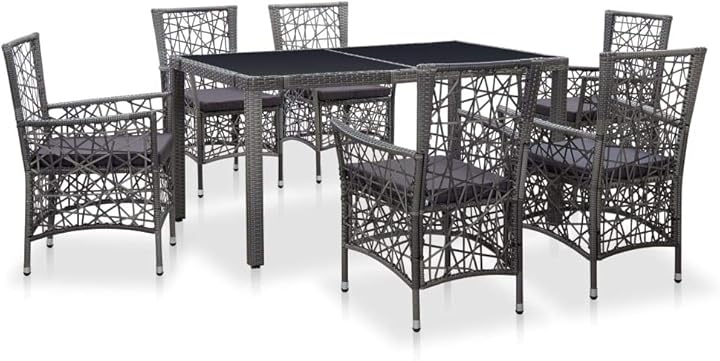 Tidyardsalotto da giardino con 1 tavolo e 6 sedie JPG9495298598888DN