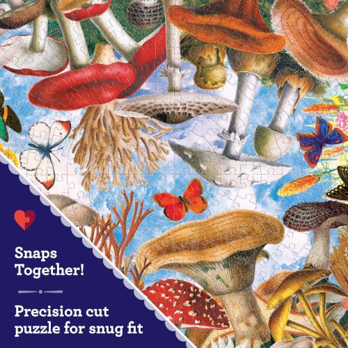 Puzzle redondo eeBoo Mushrooms and Butterflies 500 piezas, 23 pulgadas diámetro miniatura 4