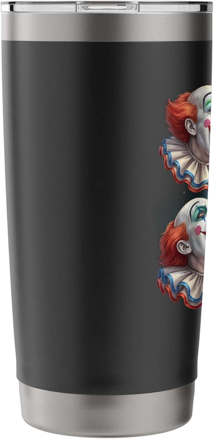 67 Meme Clown Howling at The Moon Six Seven Stainless Steel Insulated Tumbler image 4