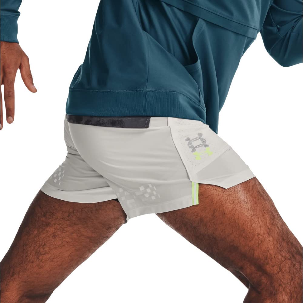 Under Armour Men Run Anywhere Shorts Abbigliamento da Running Shorts Grey - Green L