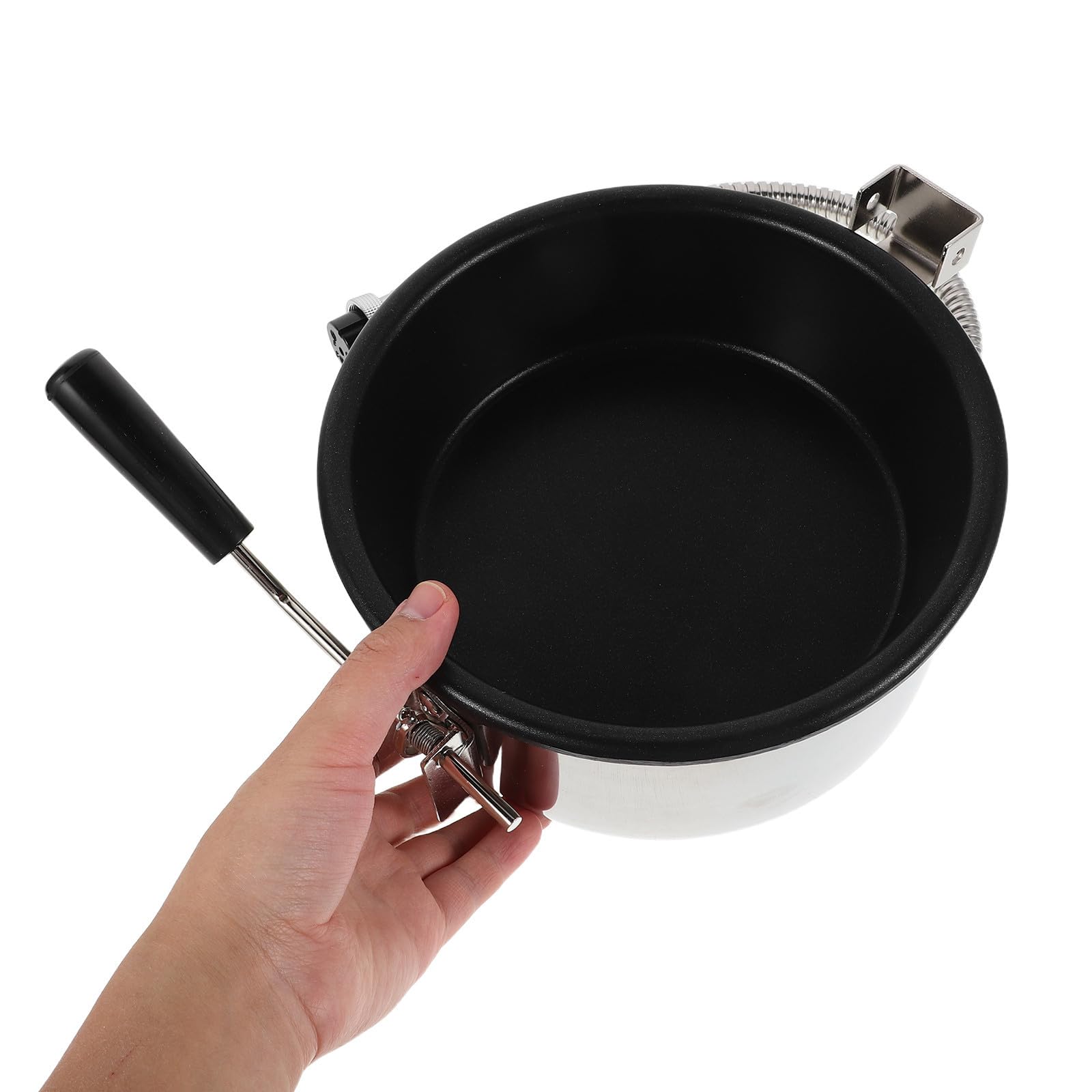 Popcornkessel 8 Unzen aus Aluminiumlegierung, Antihaftbeschichtet | Ersatzteil für Popcornmaschinen, Silber, Schnelles Erhitzen, Leichtes Design für Zuhause und Familienfeiern