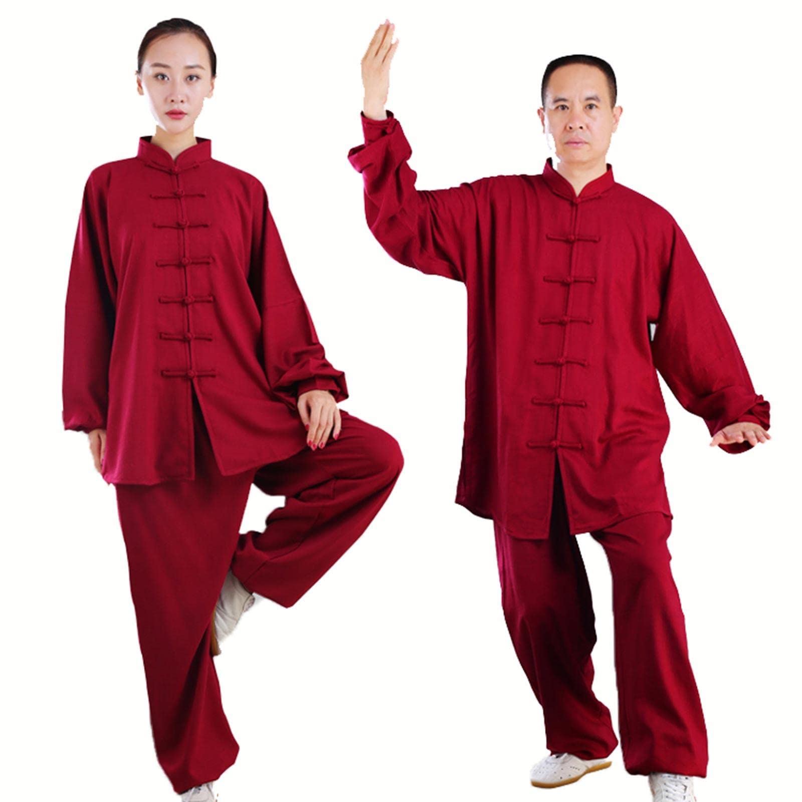 Tenue de Tai Chi anti-transpiration en lin pour mouvements amples