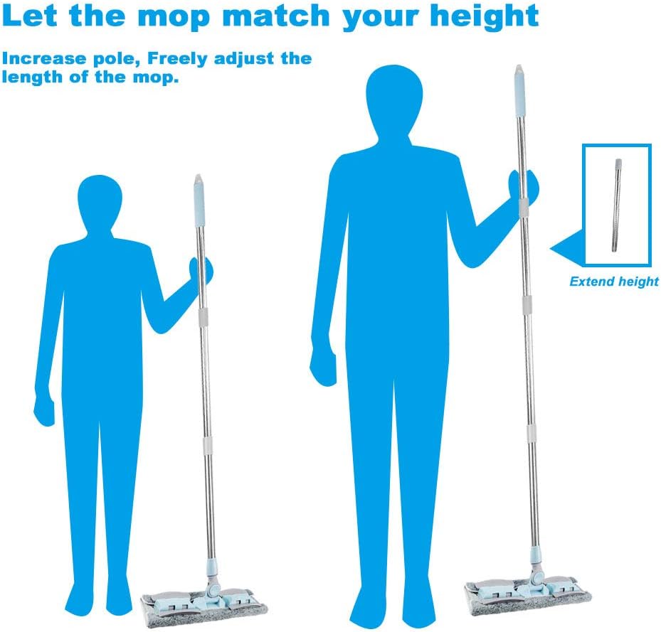 Best Cyber Monday 🔥 ZEGNEER Professional Microfiber Mop for Floor Cleaning,Hardwood Floor Mop, Adjustable Stainless Steel Handle, 5 Washable Mop Pads, Perfect for Hardwood, Laminate, Tile, Vinyl and Concrete Floors