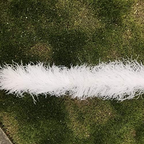 Jeniorr 10ply Ostrich Feather Boa Thick Ostrich Feathers for Crafts Strip Wedding Decoration Dance Fashion Plumes Trims Jewelry Making - Other Colors Note