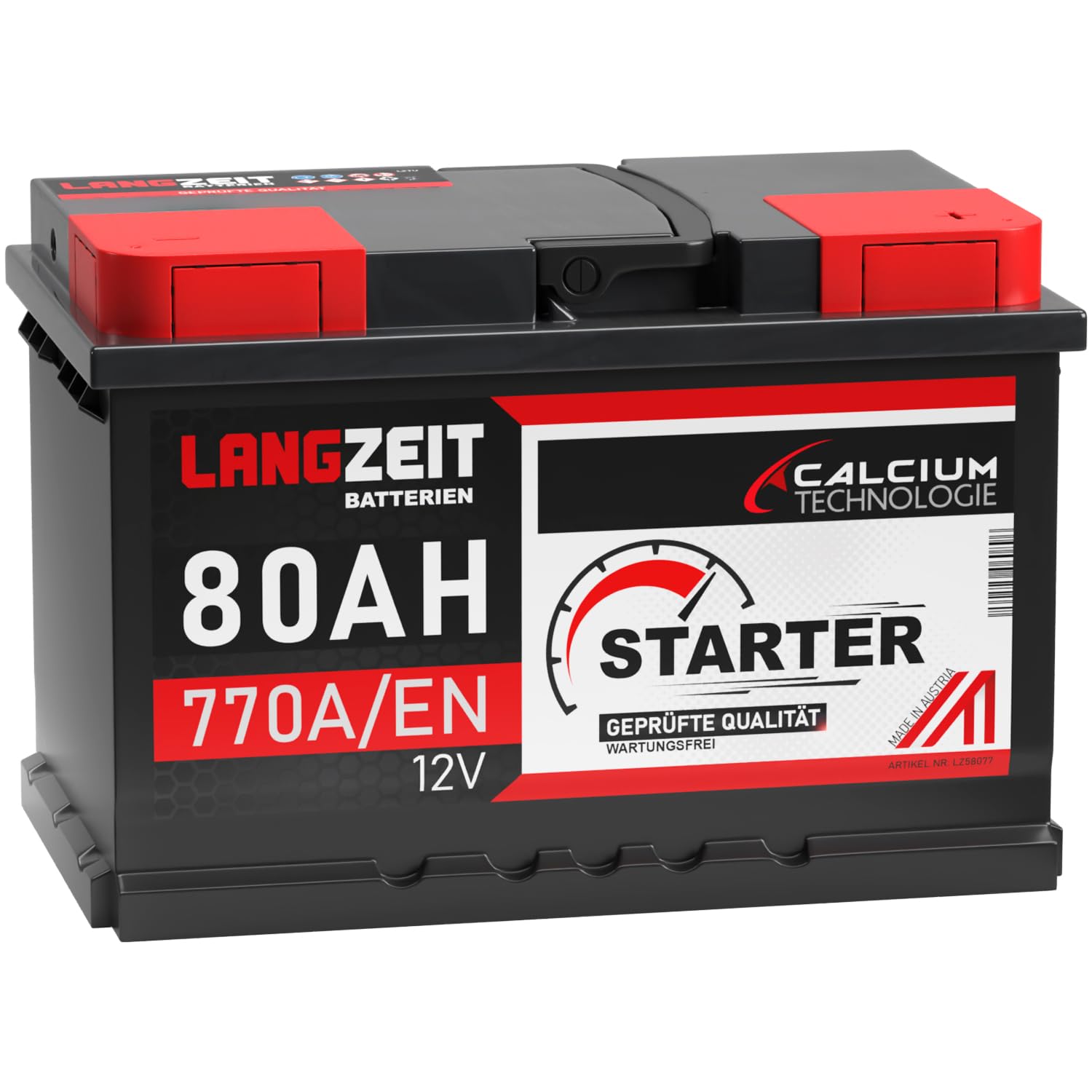 LANGZEIT batteria auto 80Ah 12V avviamento sostituito 74Ah 75Ah 77Ah