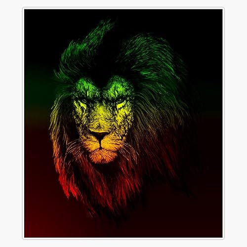 Leyland Designs Reggae Lion - Adhesivo de vinilo para exteriores, para ventanas, parachoques, computadoras portátiles o manualidades, 5 pulgadas