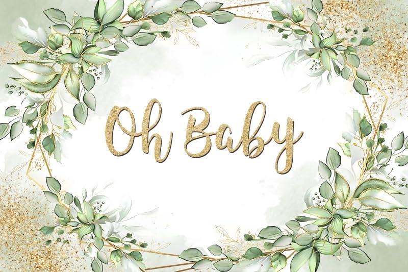 Laeacco Runde Hintergrundabdeckung 2m Durchmesser, Blätter-Design, Für Babyparty & Deko