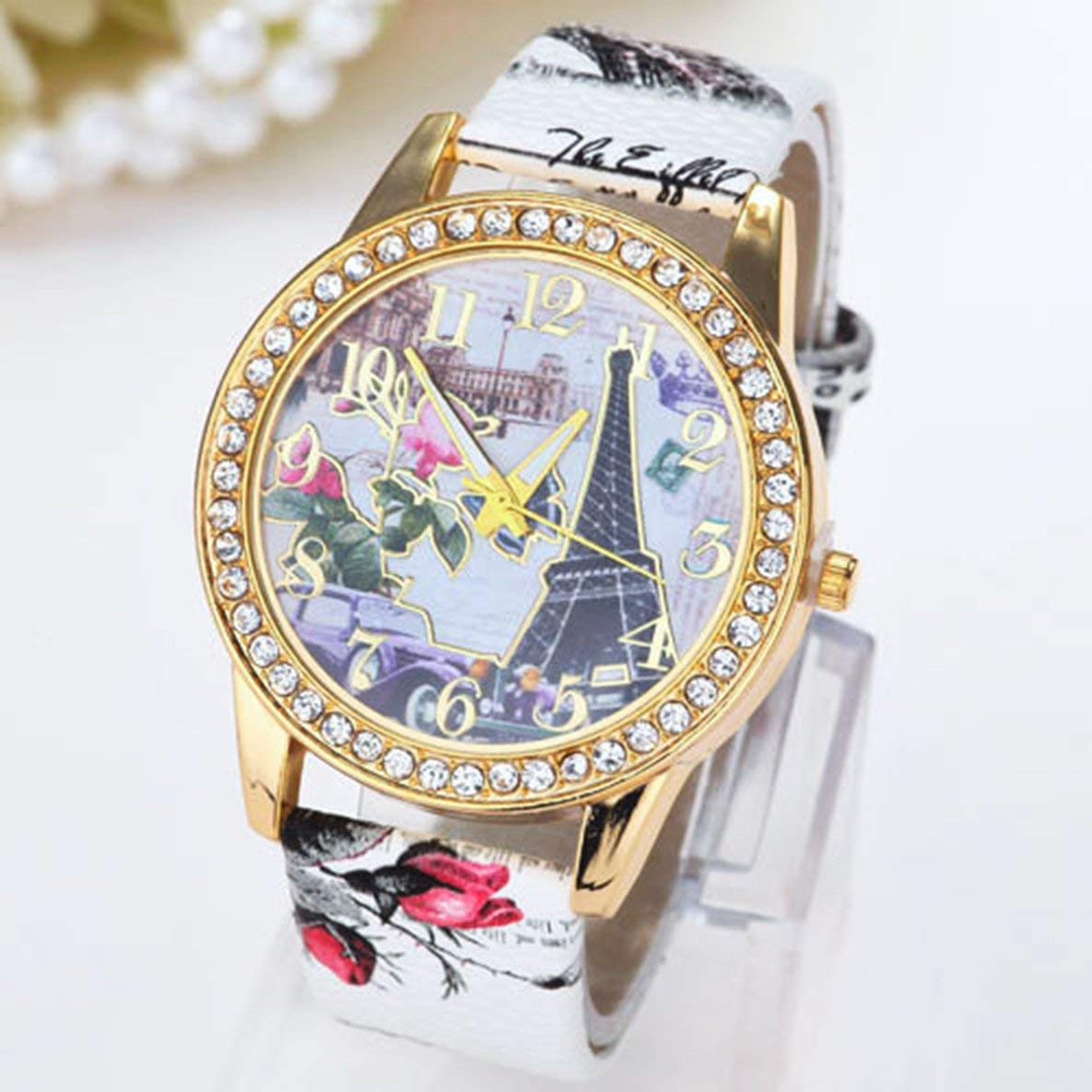 ARABAFashion Vintage Eiffel Tower Quartz Watch Casual Wrist Watch