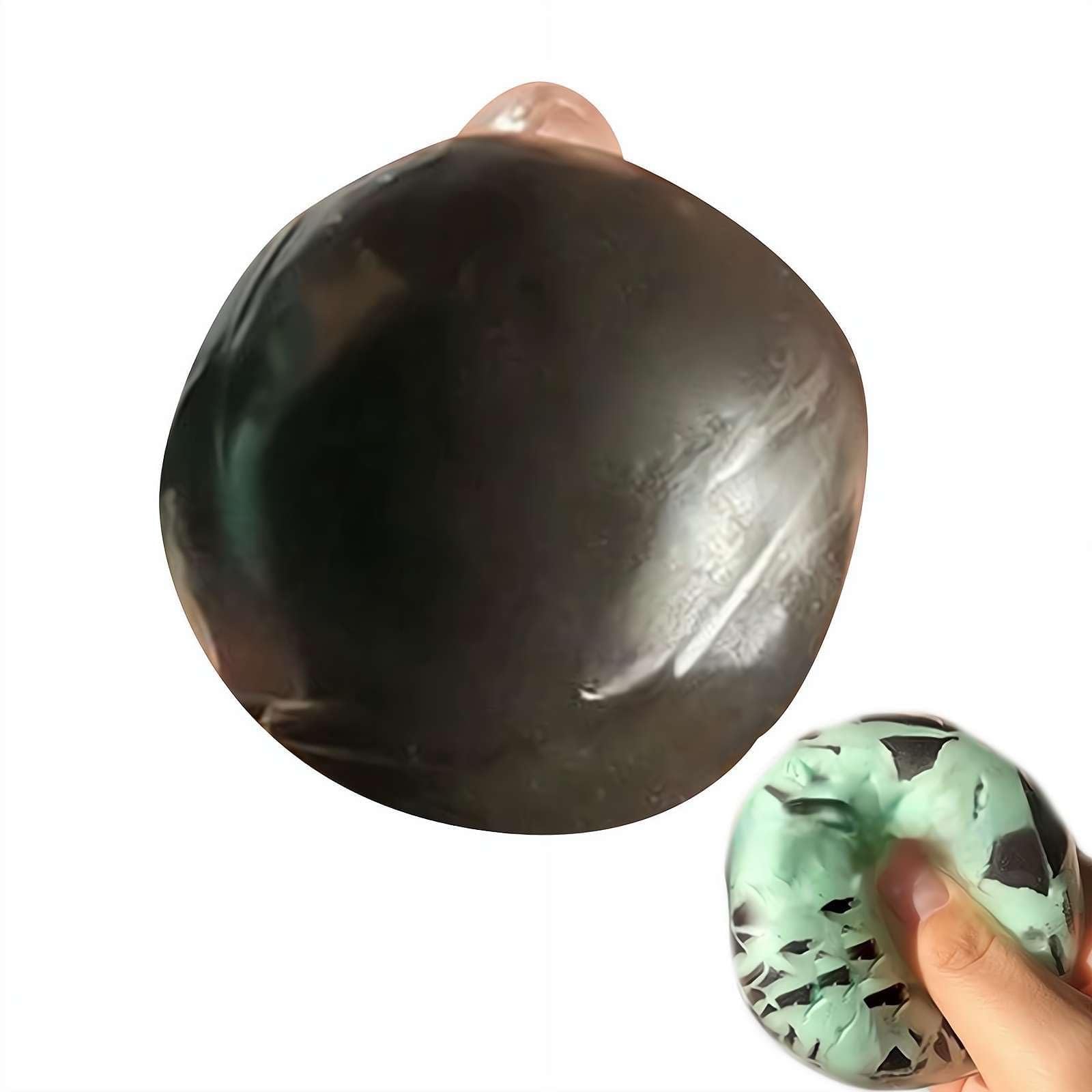 Crispy Stress Balls, Wax Cracking Squishies Snowball Squeeze Ball Toy, Slow Rising Sensory Fidget for Anxiety Relief, Soft Gel Squishies Ball with Clay Filled Texture for Adults