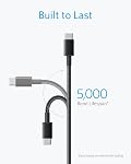 Anker USB C to USB C Cable, Type-C 60W Fast Charging Cable (6FT, 2Pack) for iPhone 17/16 Series, iPad mini 6 and More (Black)