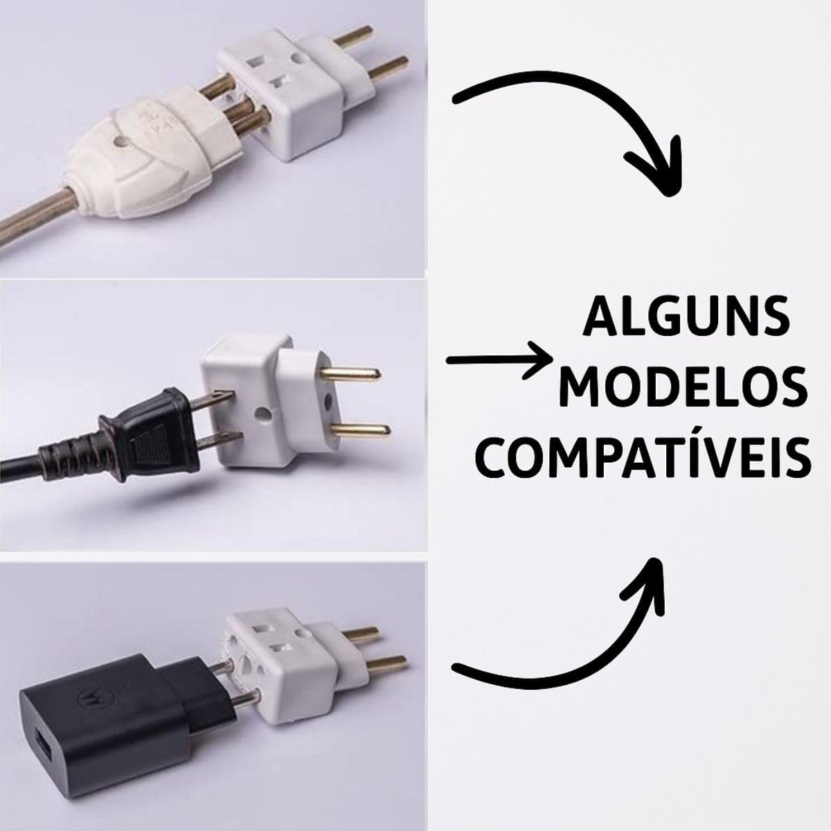 Kit 6 Adaptadores Tomadas Bob Esponja Benjamin 10A 20A Plug Pino Grosso 250v Plugue T Bivolt Premium Original