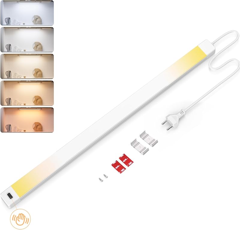SIBI LIGHTING LED Konyhai Lámpa 41cm - Fényerőszabályozható Szenzoros Világítás 5 Színhőmérséklettel, Szekrény Alatti Világítás Konyhába, Po
