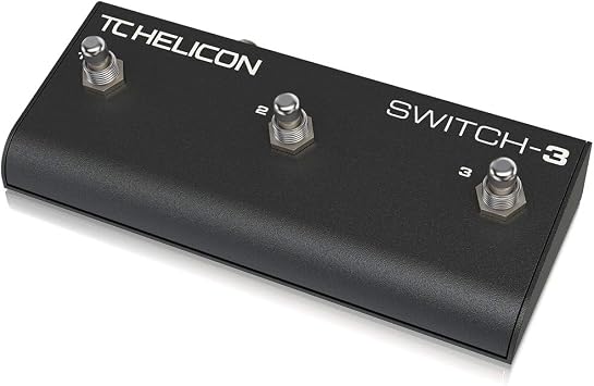 TC-Helicon Switch-3 Black 3-Switch Accessory Pedal for Harmony-M, VoiceWorksPlus, VoiceDoubler and VoiceWorks, Model 964100002