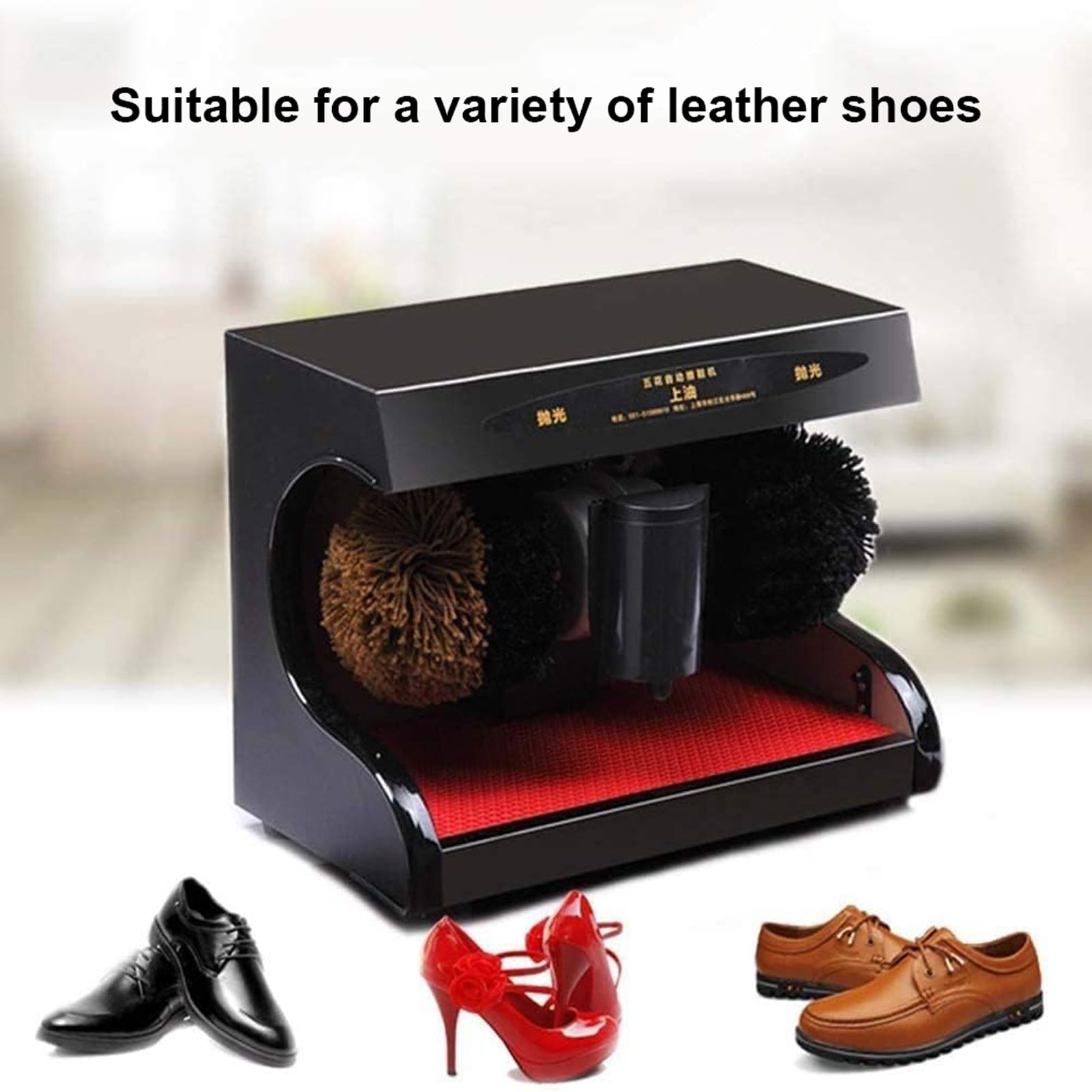 Pulidor eléctrico para zapatos, máquina automática de inducción para lustrar zapatos, uso doméstico y comercial, limpiador de brillo rápido