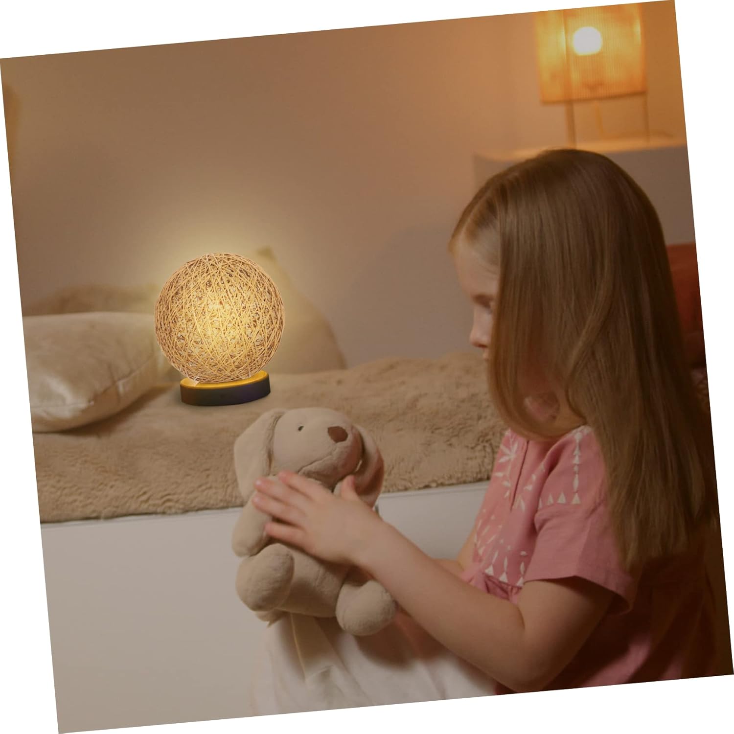 LIFKOME 3pcs Rattan Woven Shape Ceiling Lamp Shade Rustic Table Lamp Cover for Home Decor Light Fixture Light Easy to Install for Bedroom Living Room Party Use