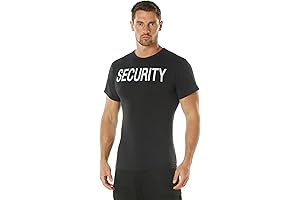 Rothco White Short Sleeve 2-sided T-shirt for Security with mic tab