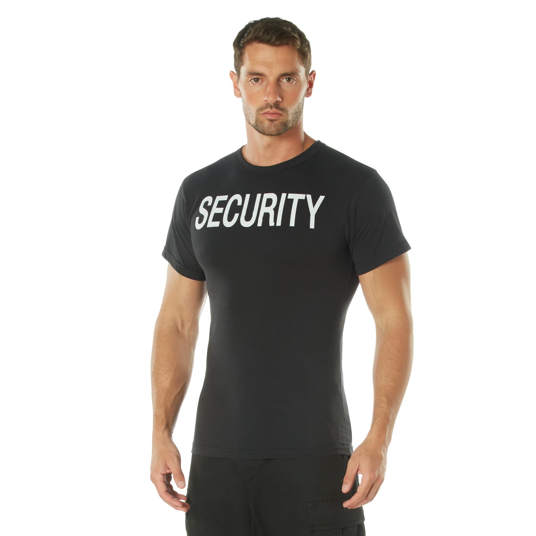Rothco Two-Sided Security T-Shirt – Professional Short Sleeve Uniform Crew Neck Shirt
