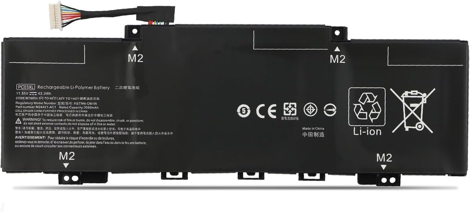 PC03XL Laptop Battery Replacement for HP Envy x360 14 inch 2-in-1 Laptop PC 14-es0000 14-es0013dx 14-es0033dx Pavilion X360 14-CD0000 14-DY0000 Aero 13-be0000 Series (11.55V 43.3Wh)