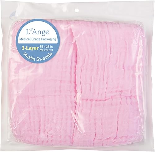 L'Ange Manta de muselina de algodón (rosa chicle)