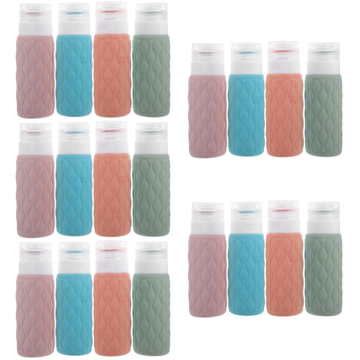 FOMIYES 5 Sets 100 Ml Reise-shampooflaschen-set Lotionbehälter Silikon-quetschflaschen Für Toilettenartikel Nachfüllbare Toilettenartikelbehälter 4 Stück * 5