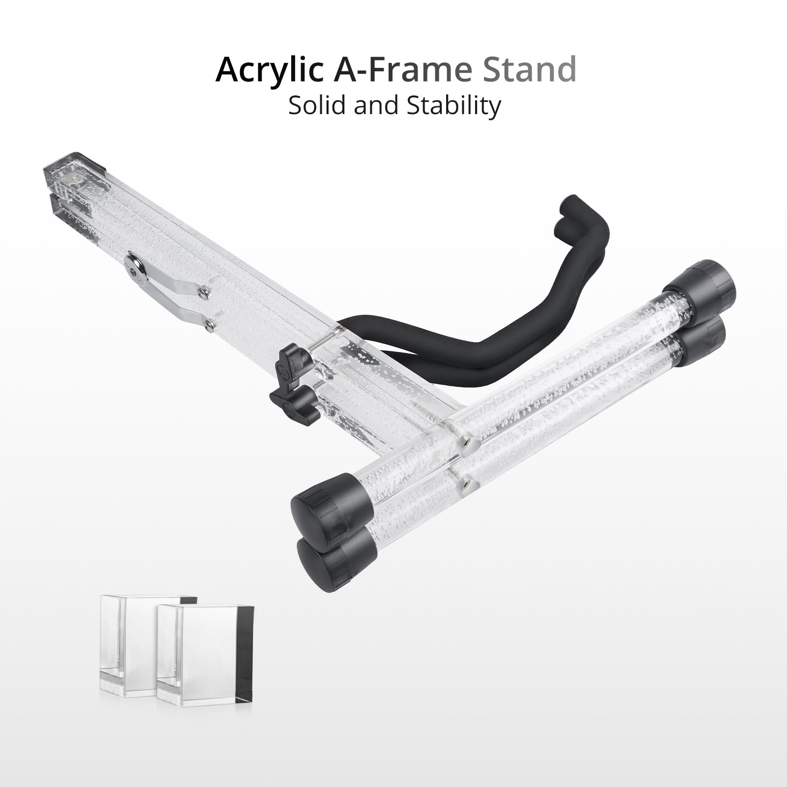 Support de guitare acoustique avec mousse rembourrée, support de guitare électrique classique, support pliable en acrylique pour guitare basse (bulle de cristal)