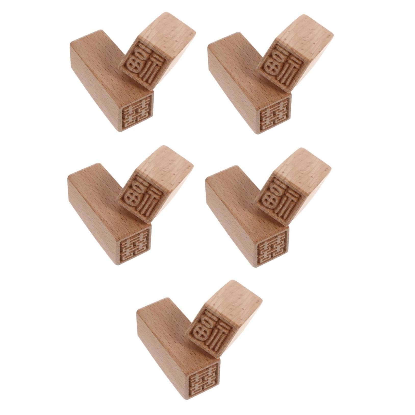 Operitacx 10piezas Sellos De Pastel De Madera Para Patrones Auspiciosos Para Decoración De Tartas y Manualidades Herramientas De Hornear Prácticas y Fáciles De Limpiar