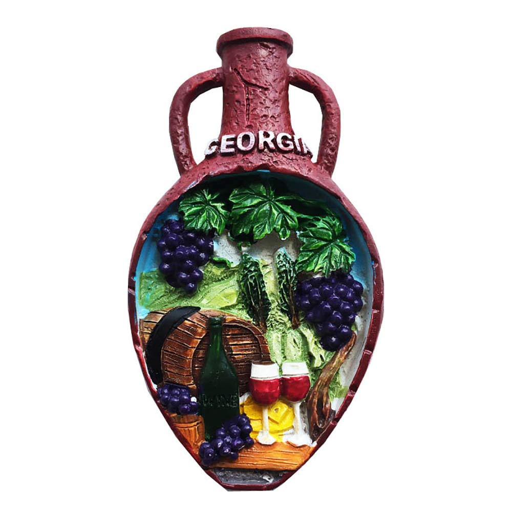Wedarego Georgia Bottle 3D Souvenir Fridge Magnet Gift,Handmade Home & Kitchen Decoration Refrigerator Magnet Collection