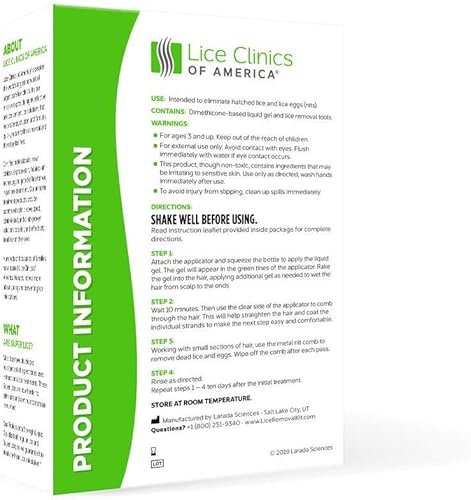 Miniatura 6 de Kit de tratamiento de piojos de Lice Clinics, cura garantizada para una cura súper segura para piojos, no tóxico (kit completo con champú de 5.25