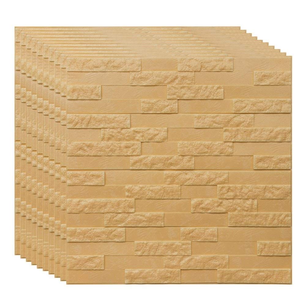 Panneaux muraux brique blanche peel et bâton imperméables 15 pièces