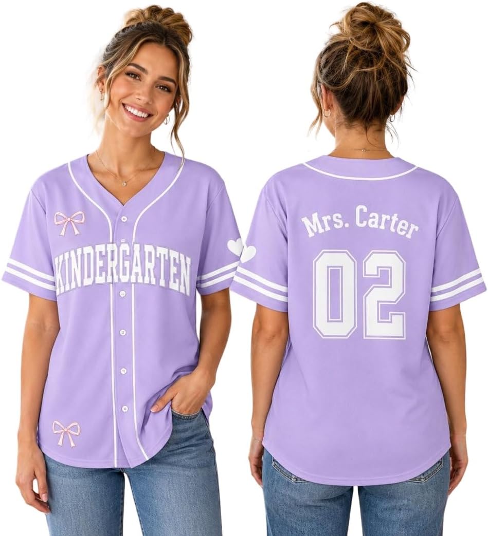 Custom Teacher Jersey, Personalized Teacher Shirt Gifts for Women