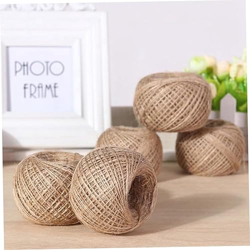 Miniatura 4 de Operitacx 6 piezas de 6 cintas de regalo, cuerda de arpillera, cuerda de envoltura de regalo, cuerda de yute artificial, cuerda de yute artificial,