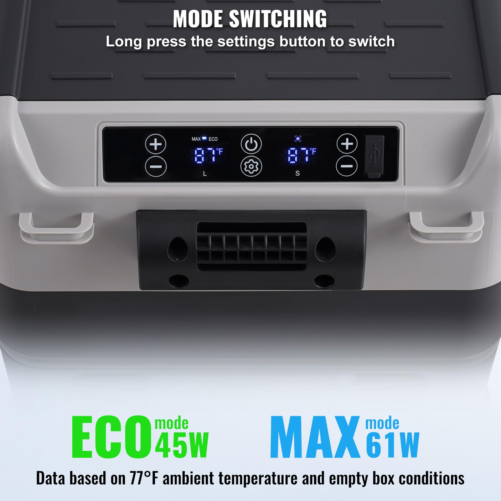 VEVOR Refrigerador Portátil para Automóvil, Doble Zona de 50 L Temperatura Ajustable de -20~20 ℃, Refrigerador con Compresor para el Hogar, Campamentos, Vehículos Recreativos, 708 x 440 x 551 mm