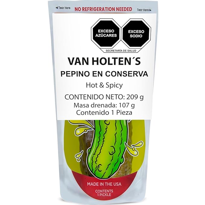 Van Holten's Pickles - Jumbo Hot Pickle-In-A-Pouch 350g Imported