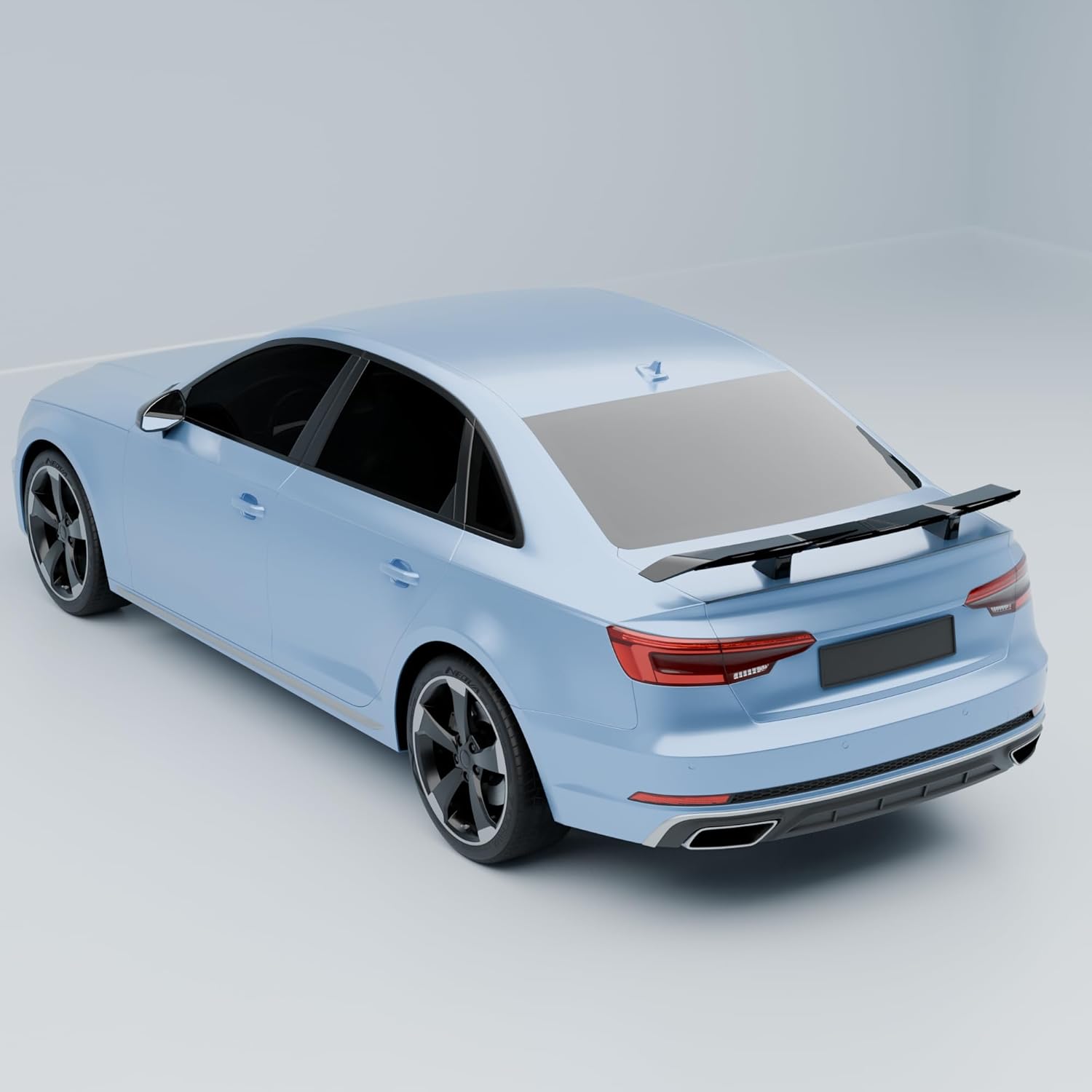 Carbon Fiber Look Spoiler Compatible with Audi Sedan Saloon Accessories GT Duckbill Aleron Spoiler Trunk Mounted for Audi A3 A4 A5 A6 S3 S4 S5 S6 Wing Easy Installation