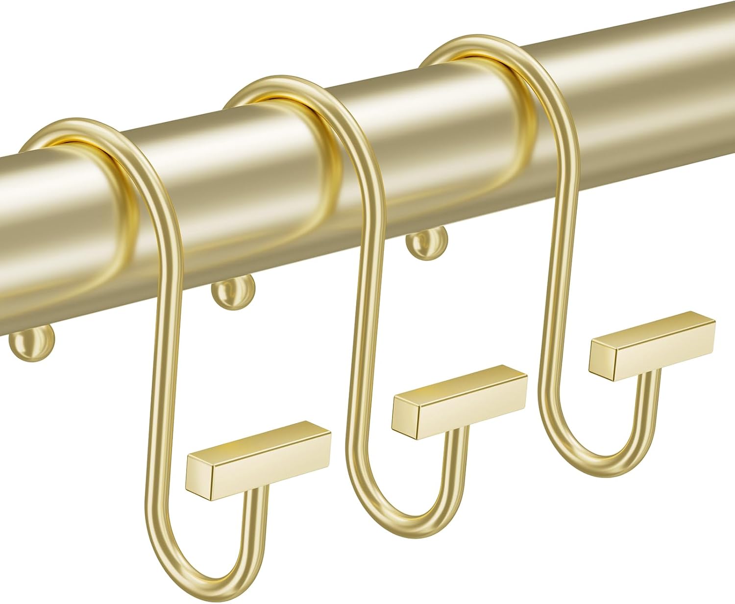 Bathway Shower Curtain Hooks, Gold Shower Curtain Rings