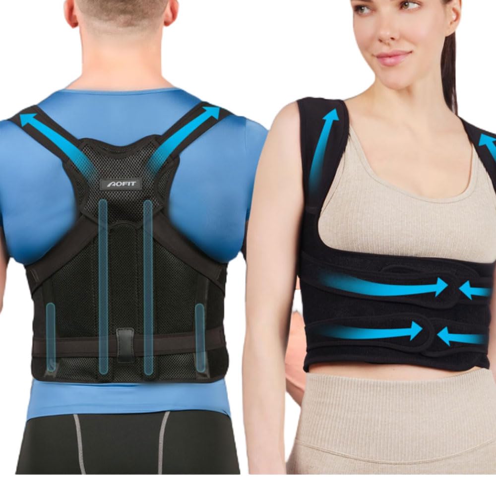 AOFITBack Brace Posture Corrector for Men and Women, Brace for Upper and Lower Back Pain Relief, Adjustable Full Back Support, Improve Back Posture and Lumbar Support SIZE:M