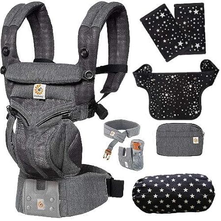 Amazon エルゴベビー Omni360 オムニ360クールエア クラシックウィーブ 抱っこひも 正規代理店2年保証 ウエストベルト よだれパッドblack ママ ベビー両用カバーblack 収納カバー付 Ergo Baby 抱っこひも スリング小物 ベビー マタニティ 通販