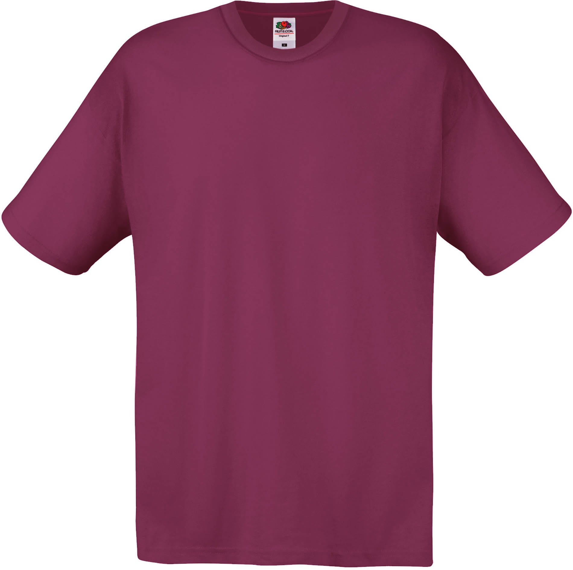 Fruit of the Loom Men's Original T. T-Shirt, Burgundy, XX-Large