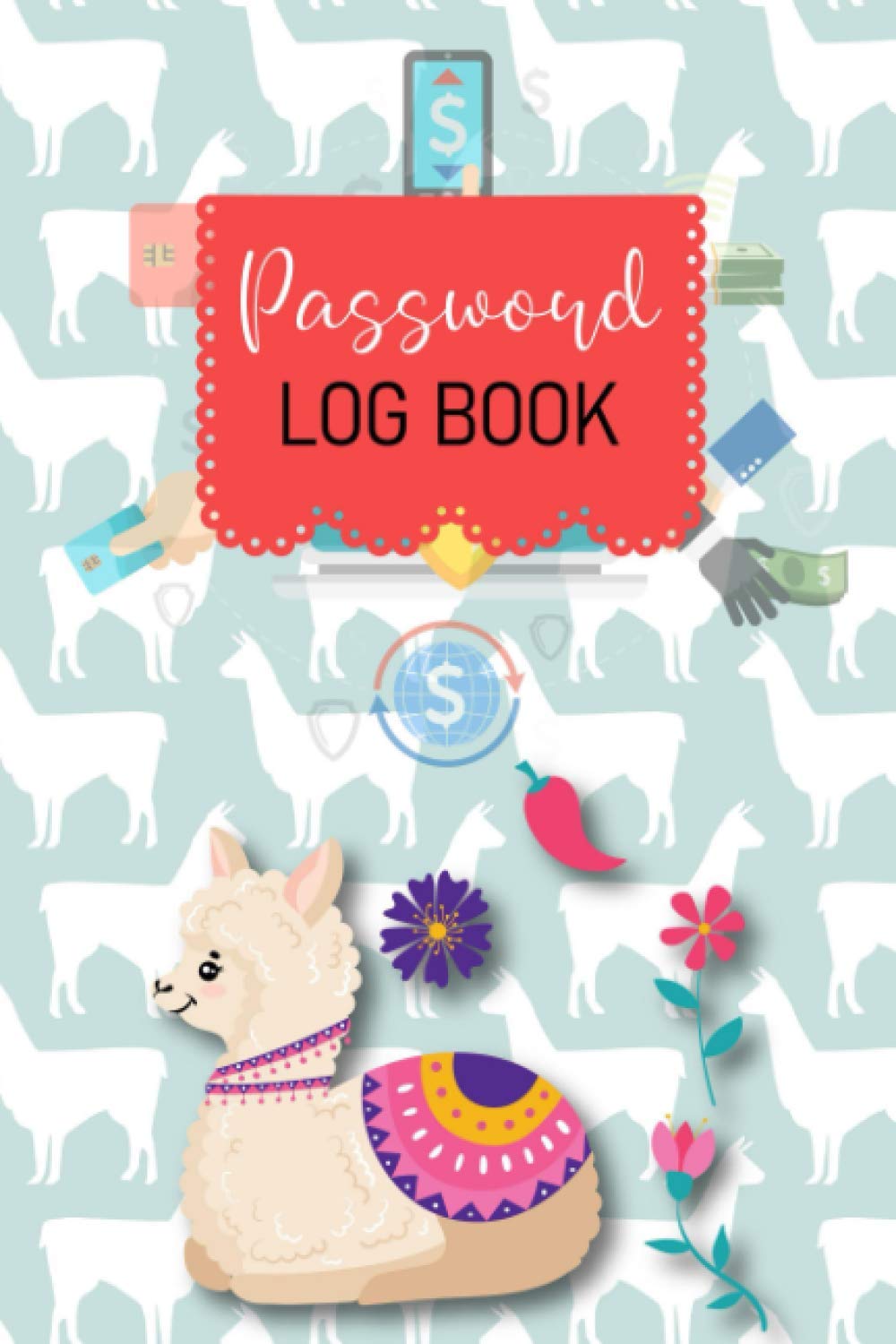 Internet Password Log Book: Llama Lovers Password Book Organizer With A-Z Tabs Notebook Internet Login Username Password Keeper Log Book Small & Compact Secured Journal - Llama Pattern Cover