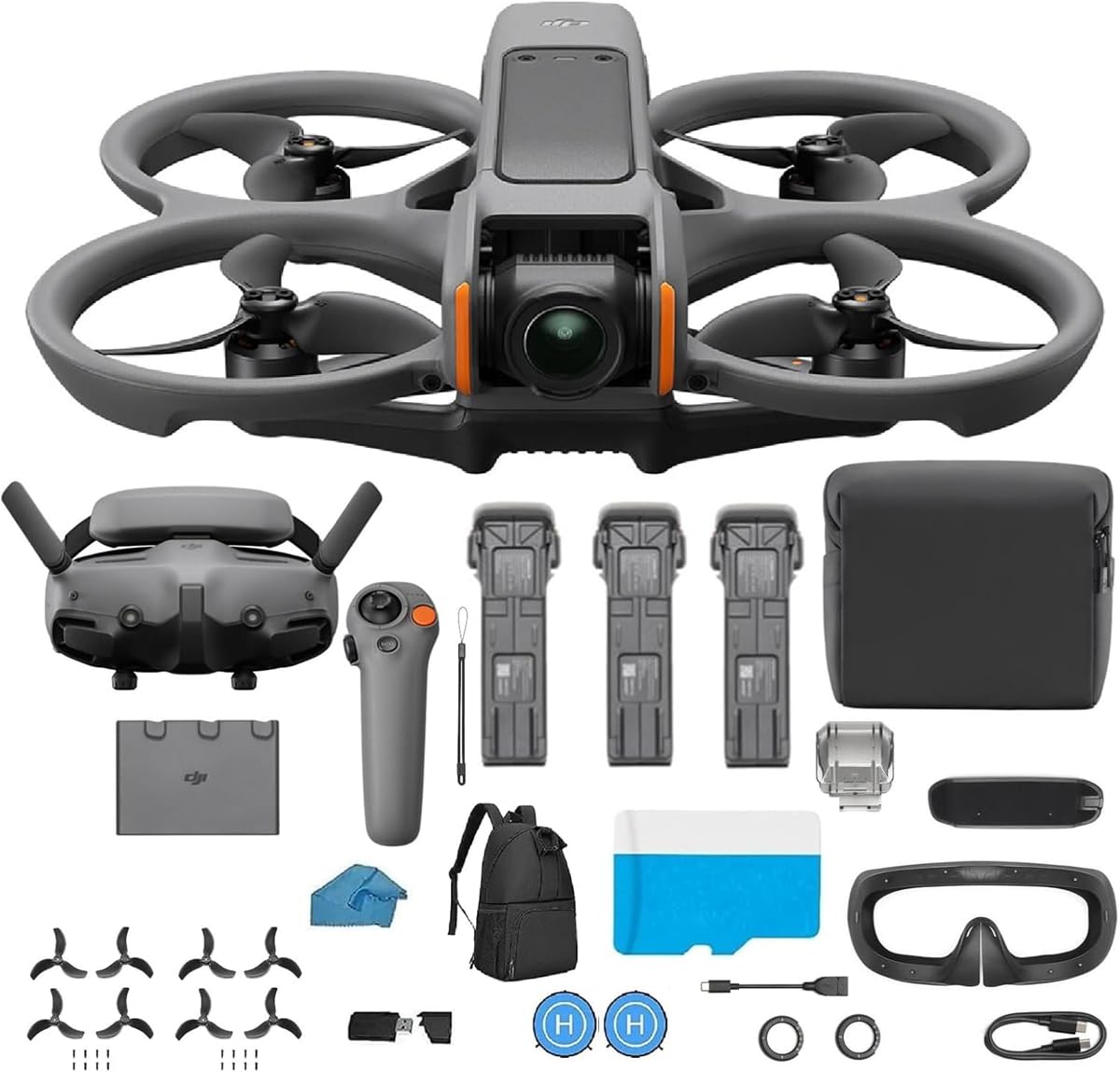 DJI Avata Pro-View Combo (DJI Goggles 2) - First-Person View Drone UAV Quadcopter with 4K Stabilized Video, Built-in Propeller Guard, With 128gb Micro SD, Backpack, Landing Pad and More Bundle
