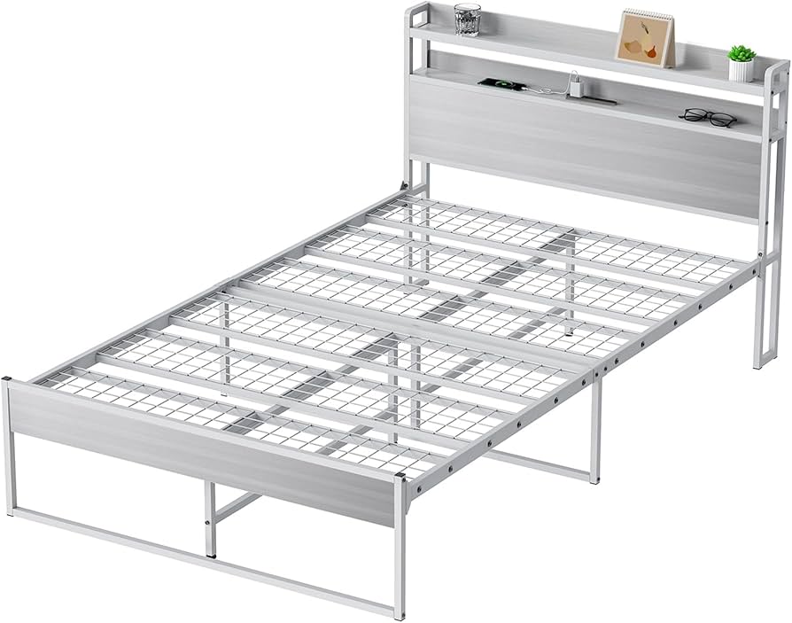 Amazon|SINNONAKA USB&2口コンセント ベッドフレーム 2段宮棚付き Amazon|SINNONAKA USB&2口コンセント ベッドフレーム 2段宮棚付き