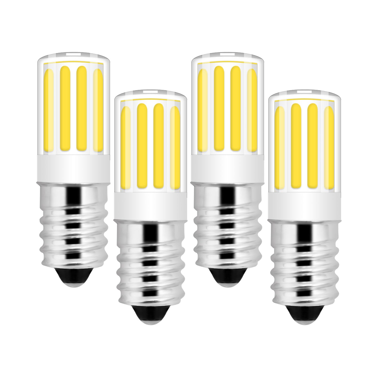 JINLONTA E14 LED Kaltweiß 6000K 3W Ersatz für 25-30W-Glühbirne Kühlschrankbirne 300LM für Dunstabzugshaube Nähmaschine Wohnzimmer, Nicht Dimmbar, 4er Pack