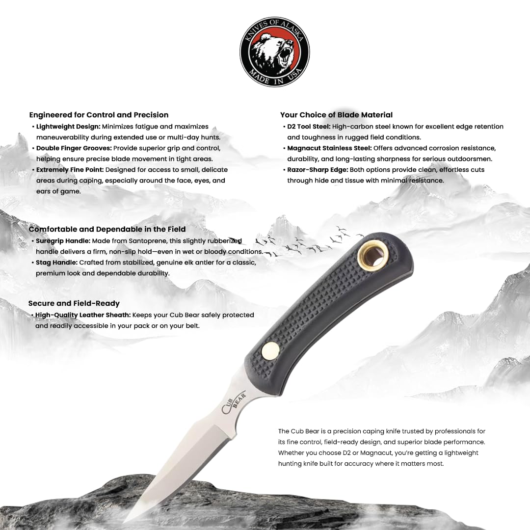 Amazon.com: Knives of Alaska SureGrip Cub Bear Caping Knife