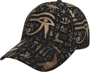 Egyptian Cap Ancient Egypt Baseball Cap Egypt Sun Hat Adjustable Cap Hieroglyphics Hat Trucker Hat Cap