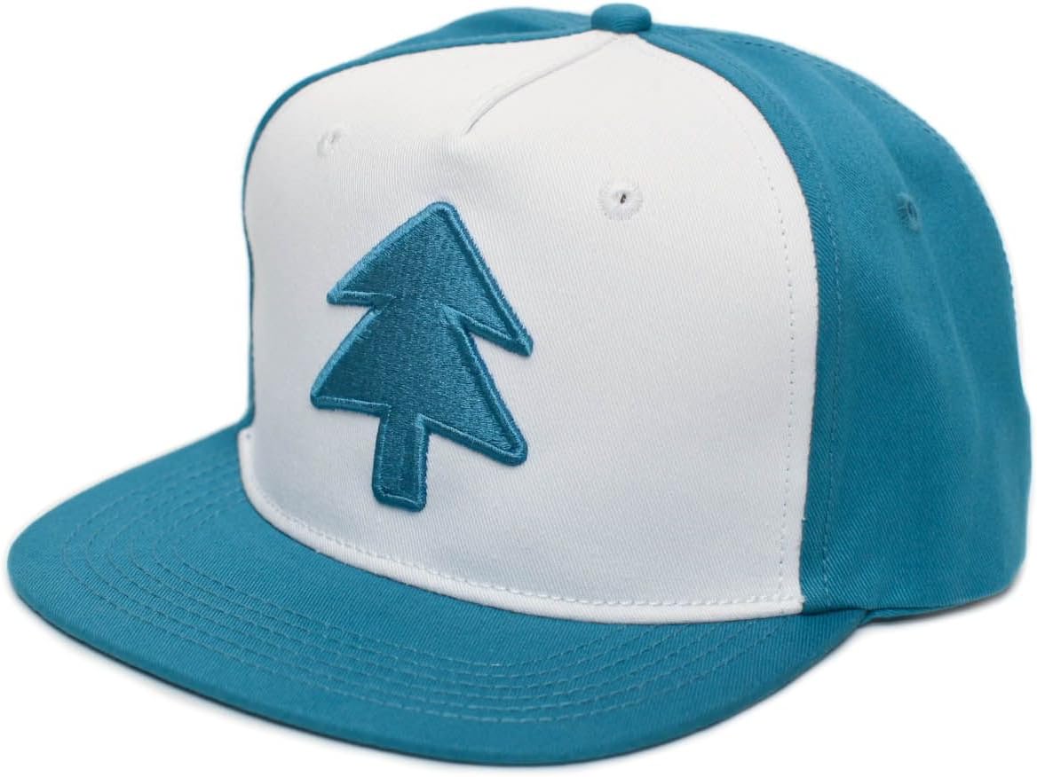 Dipper Aqua Blue Pine Hat Embroidered Adult Flat Baseball Cap