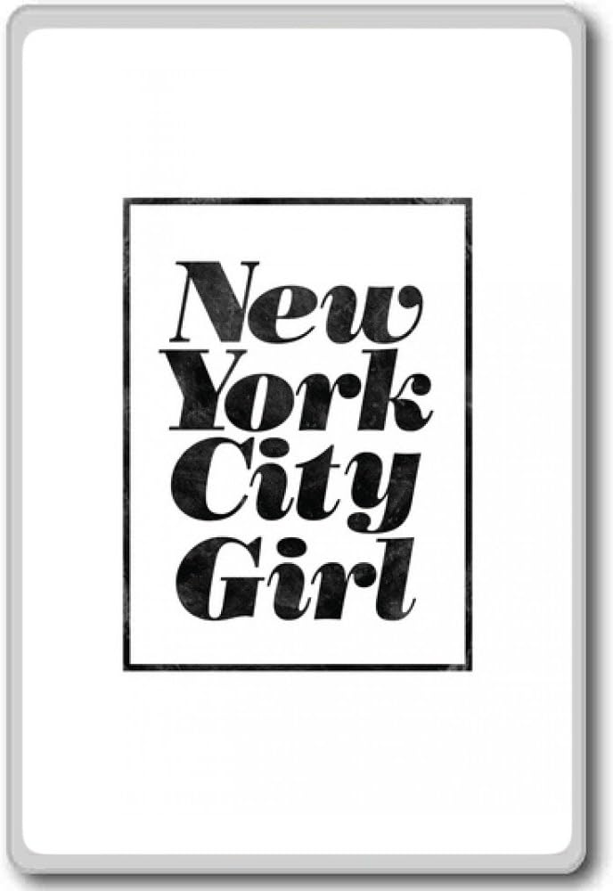 New York City Girl Motivational Inspirational Quotes Fridge Home & Kitchen
