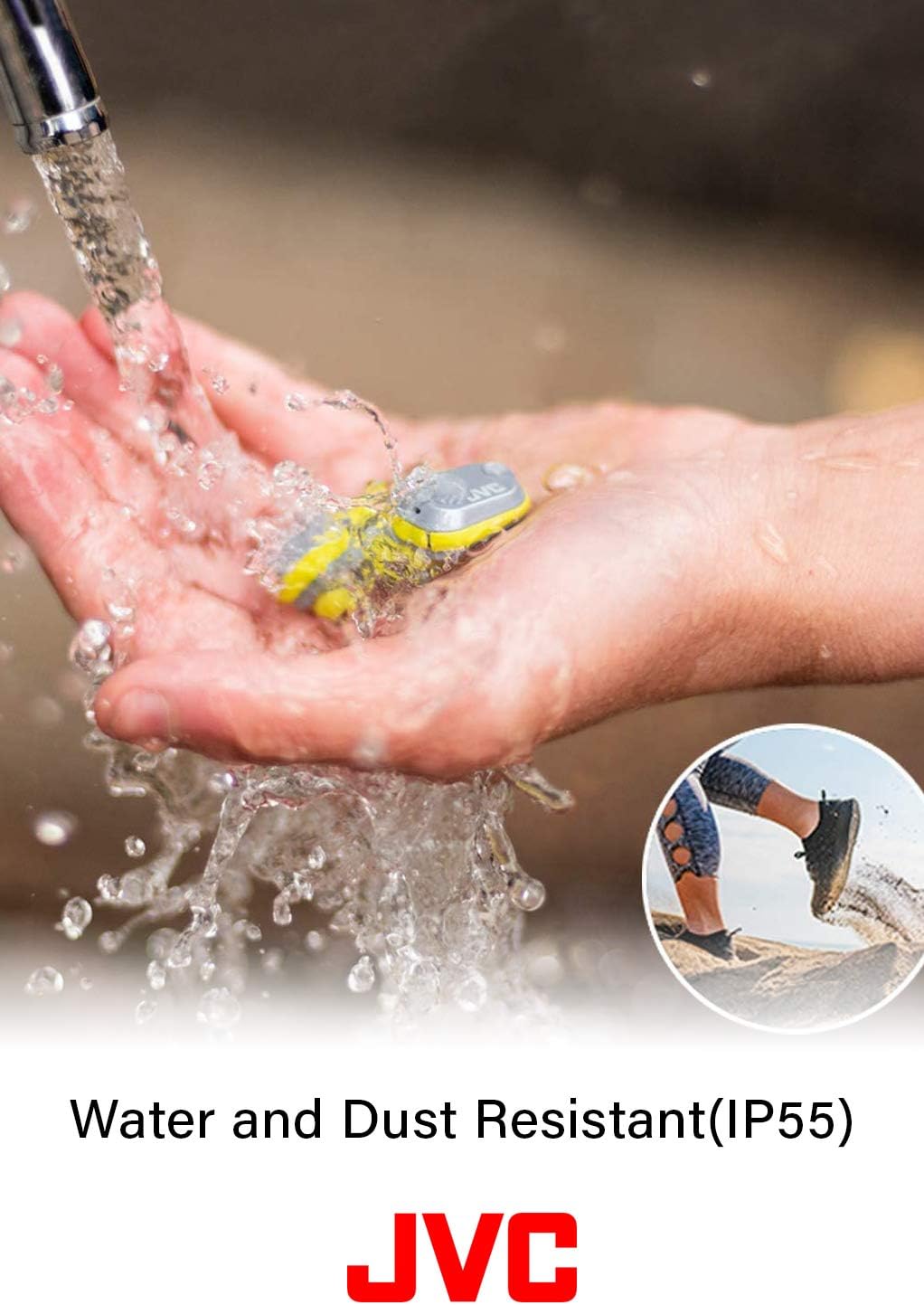 jvc ha ae5tb ae sport truly wireless earbuds in ear bluetooth headphones 27 hour battery life with charging case touch talk touch sensor contro